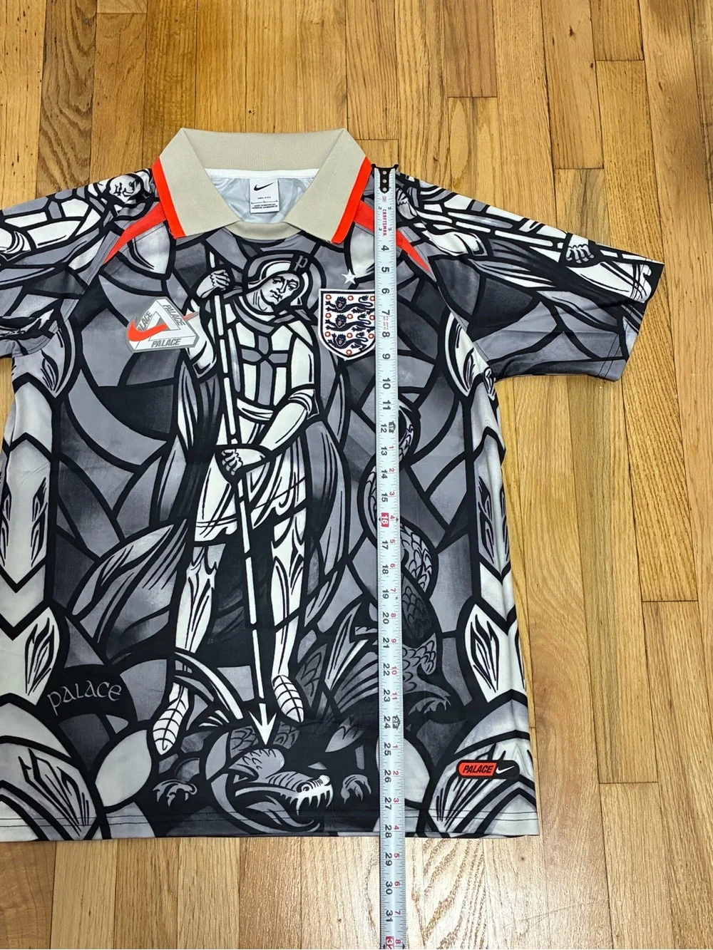 Palace x Nike England Soccer Jersey Gray in size large - Picture 7 of 9